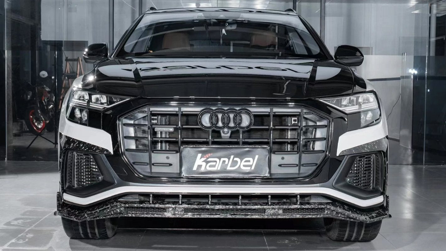 KARBEL - AUDI SQ8 Q8 S-LINE CARBON FIBRE FRONT LIP SPLITTER - Aero Carbon UK