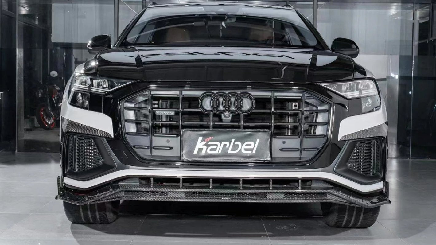 KARBEL - AUDI SQ8 Q8 S-LINE CARBON FIBRE FRONT LIP SPLITTER - Aero Carbon UK