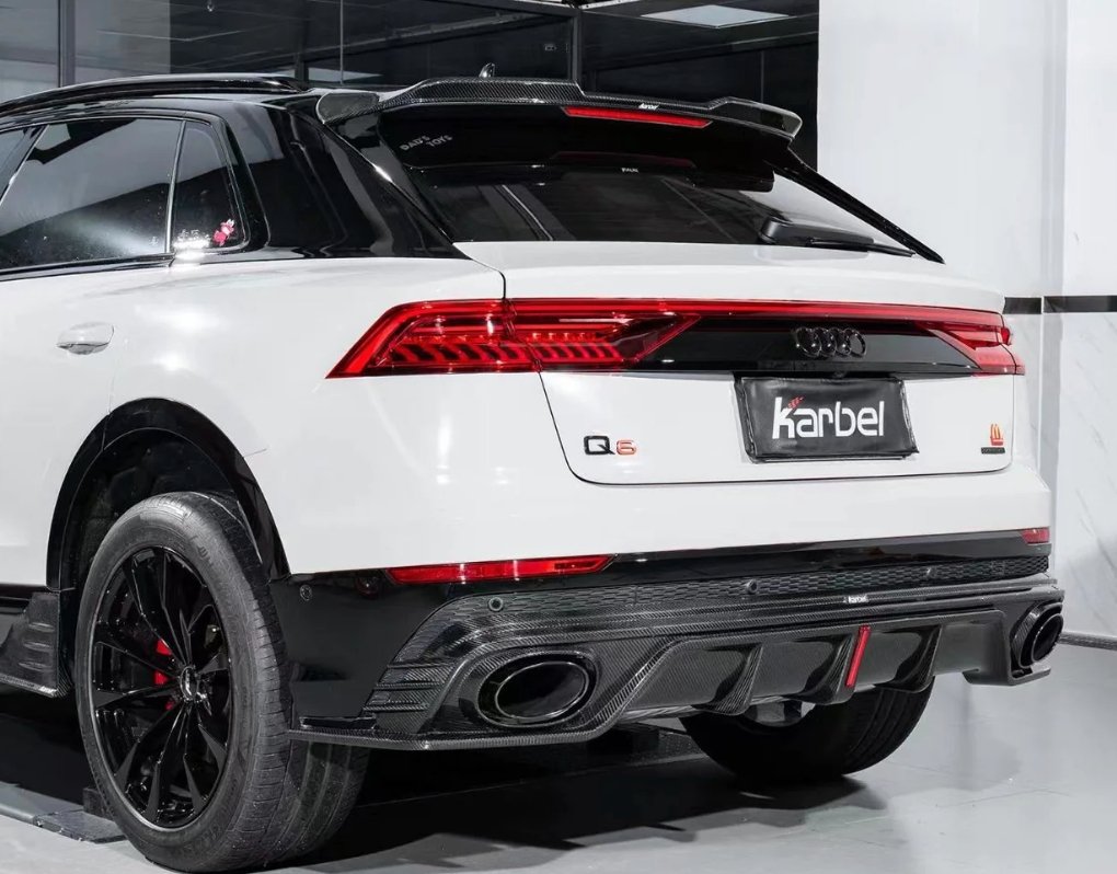 KARBEL - AUDI SQ8 Q8 S-LINE CARBON FIBRE LED REAR DIFFUSER – Aero Carbon UK