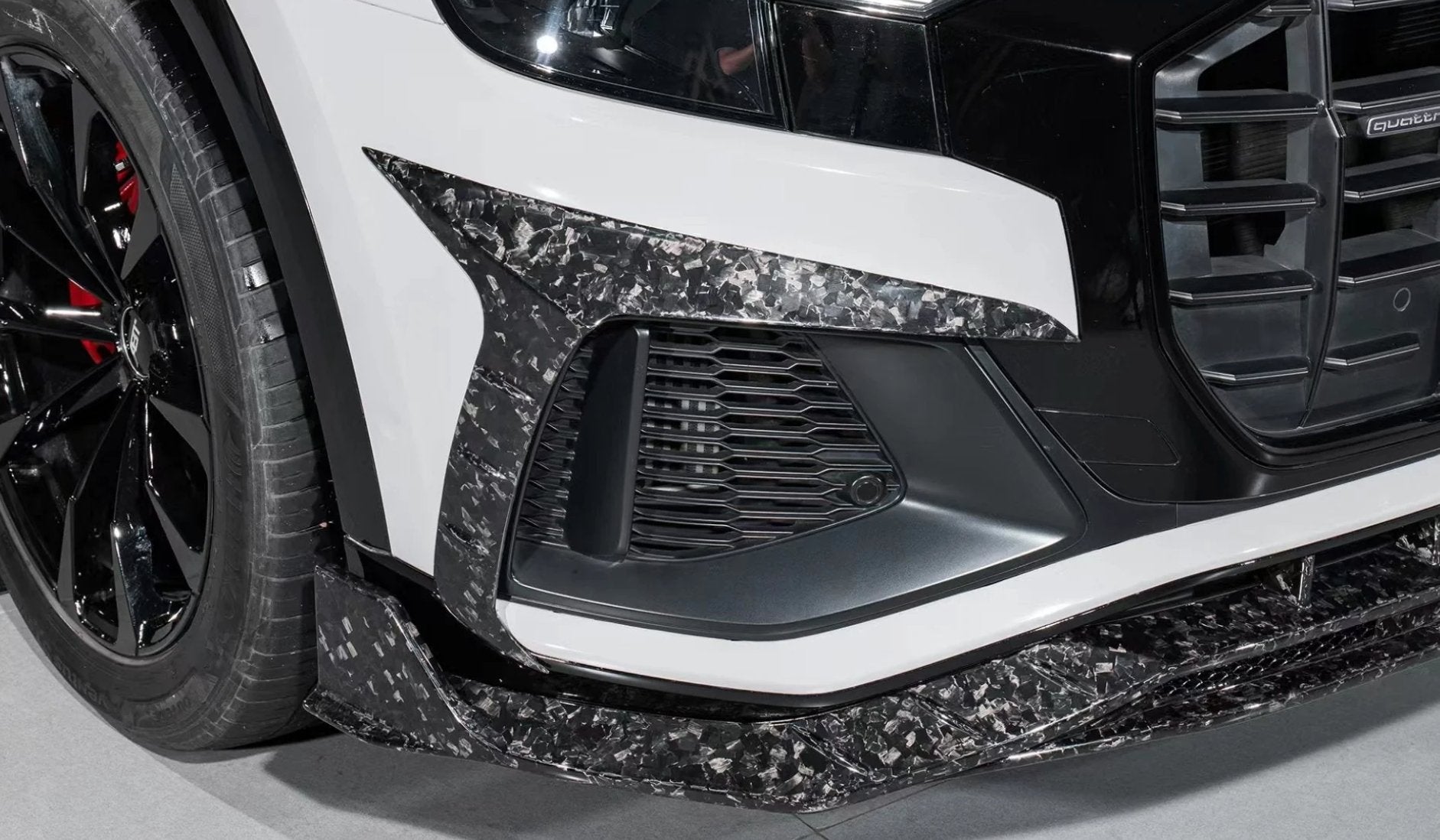 KARBEL - AUDI SQ8 Q8 S-LINE CARBON FIBRE UPPER VALENCES - Aero Carbon UK