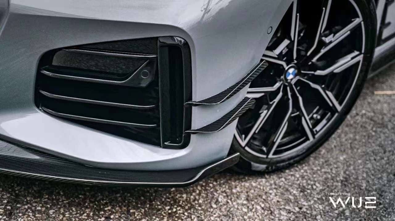 KARBEL - BMW i4 / 4 SERIES GRAN COUPE G26 CARBON FIBRE FRONT BUMPER CANARDS - Aero Carbon UK