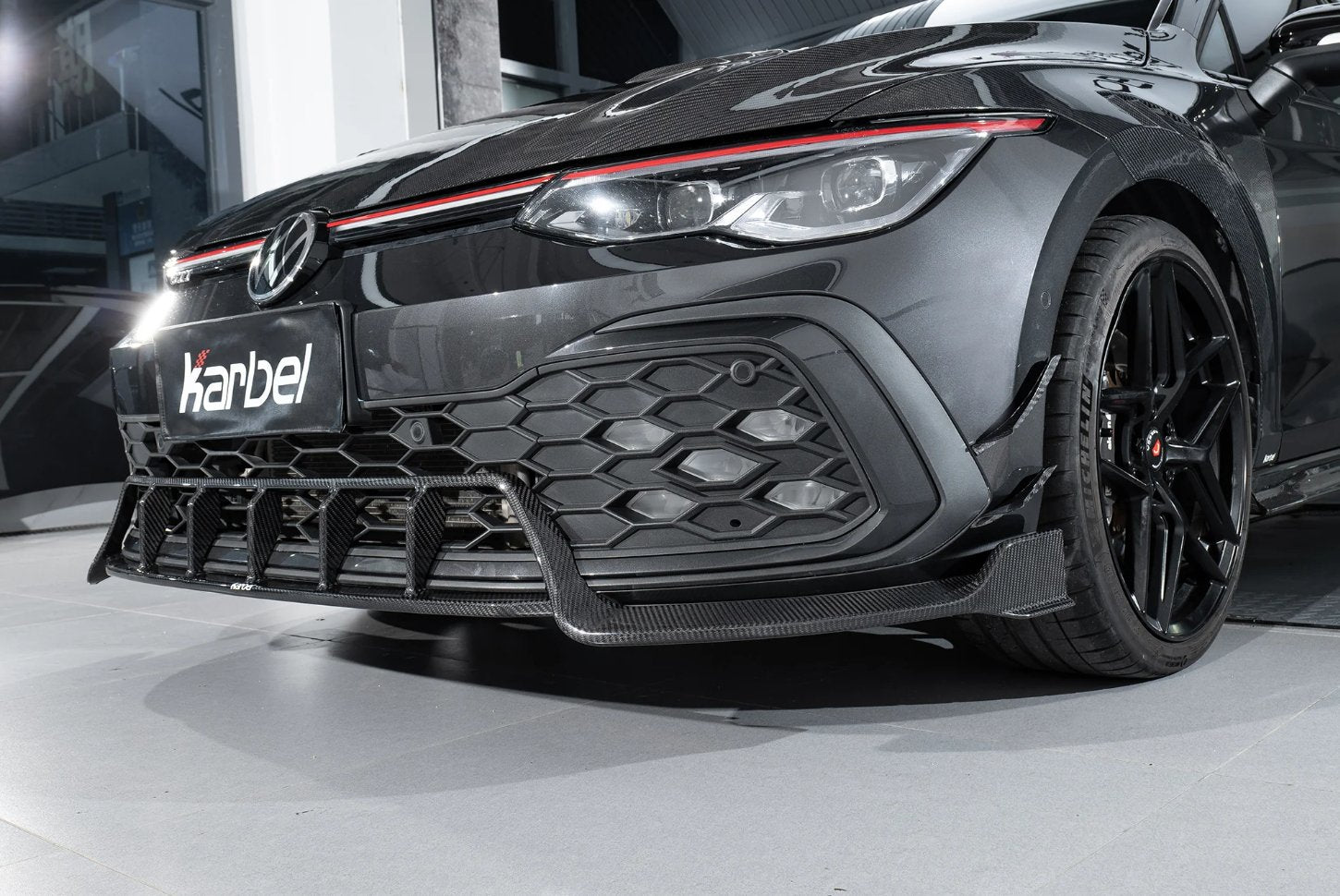 KARBEL - VOLKSWAGEN GTI MK8 CARBON FIBRE FRONT BUMPER CANARDS - Aero Carbon UK