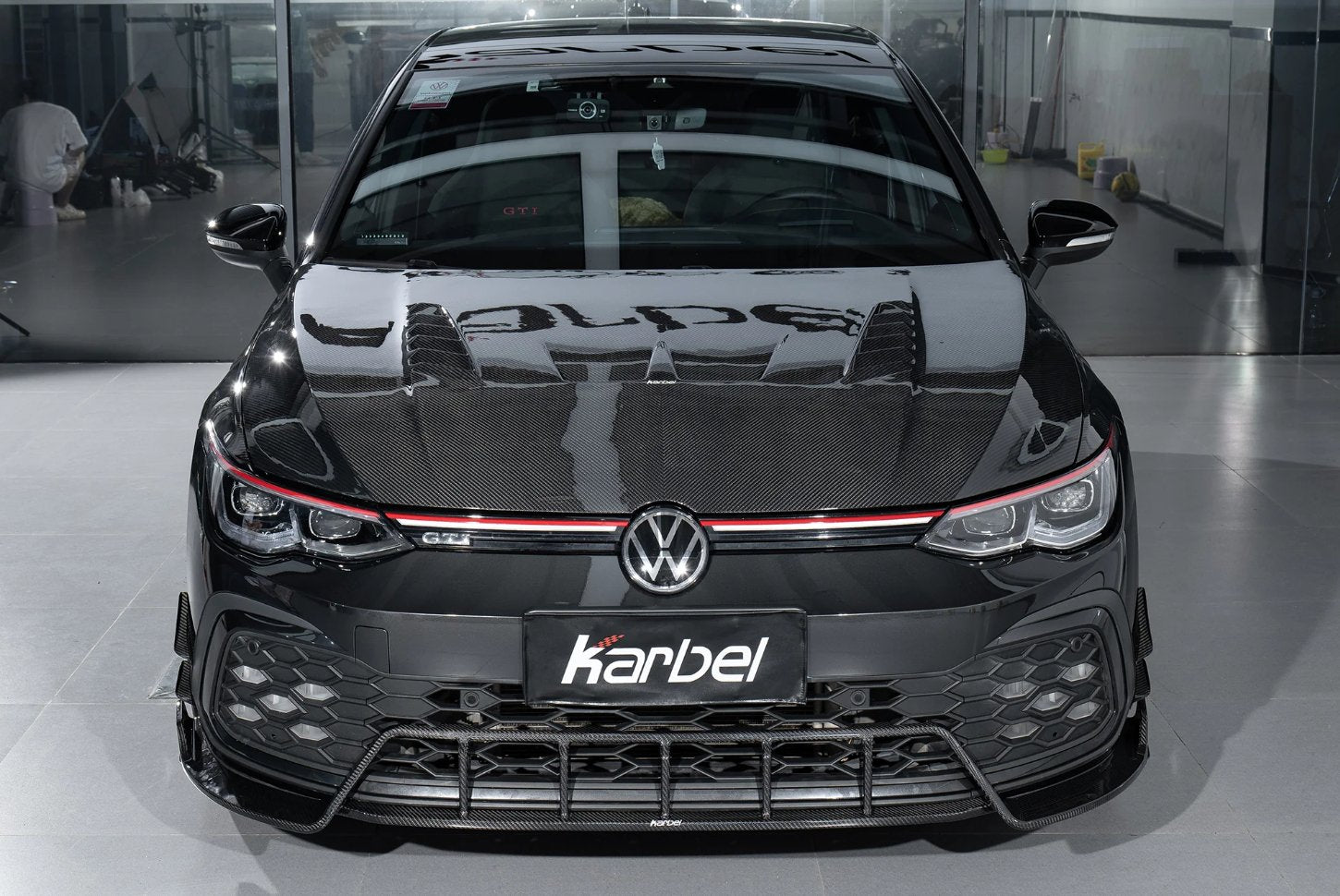 KARBEL - VOLKSWAGEN GTI MK8 CARBON FIBRE FRONT BUMPER CANARDS - Aero Carbon UK