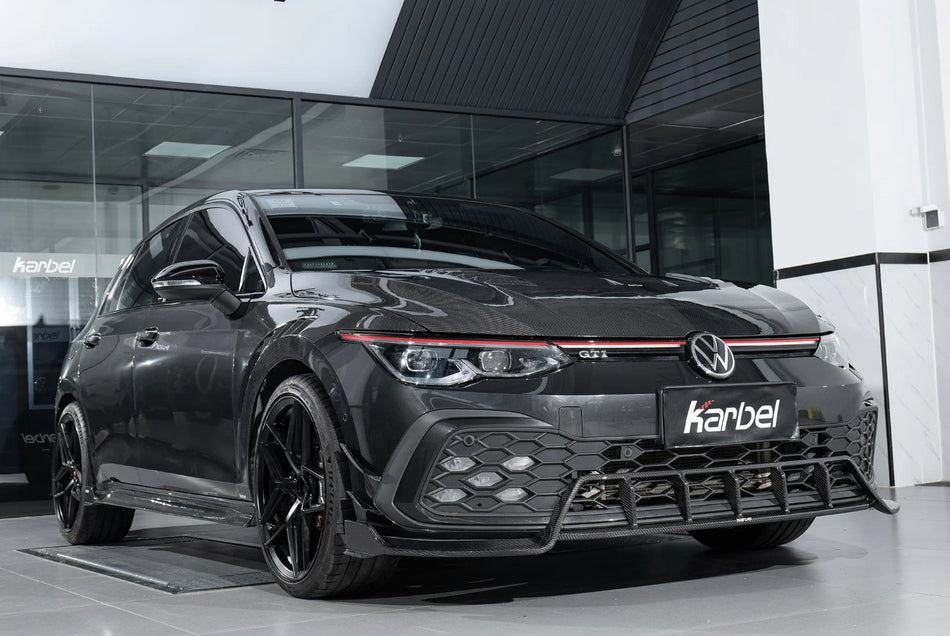 KARBEL - VOLKSWAGEN GTI MK8 CARBON FIBRE FRONT LIP - Aero Carbon UK