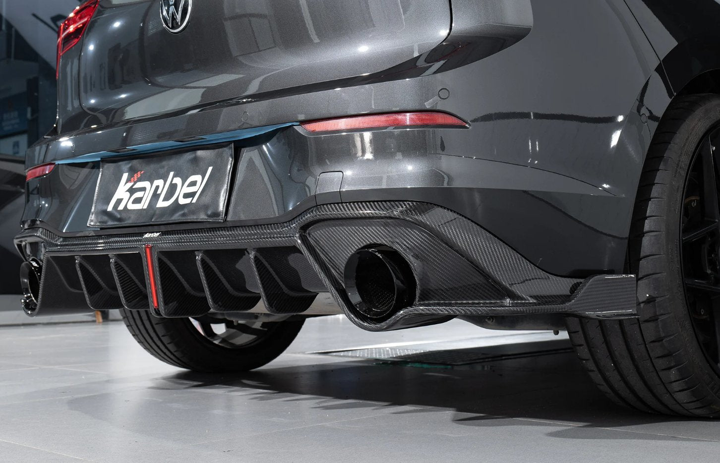 KARBEL - VOLKSWAGEN GTI MK8 CARBON FIBRE REAR DIFFUSER - Aero Carbon UK