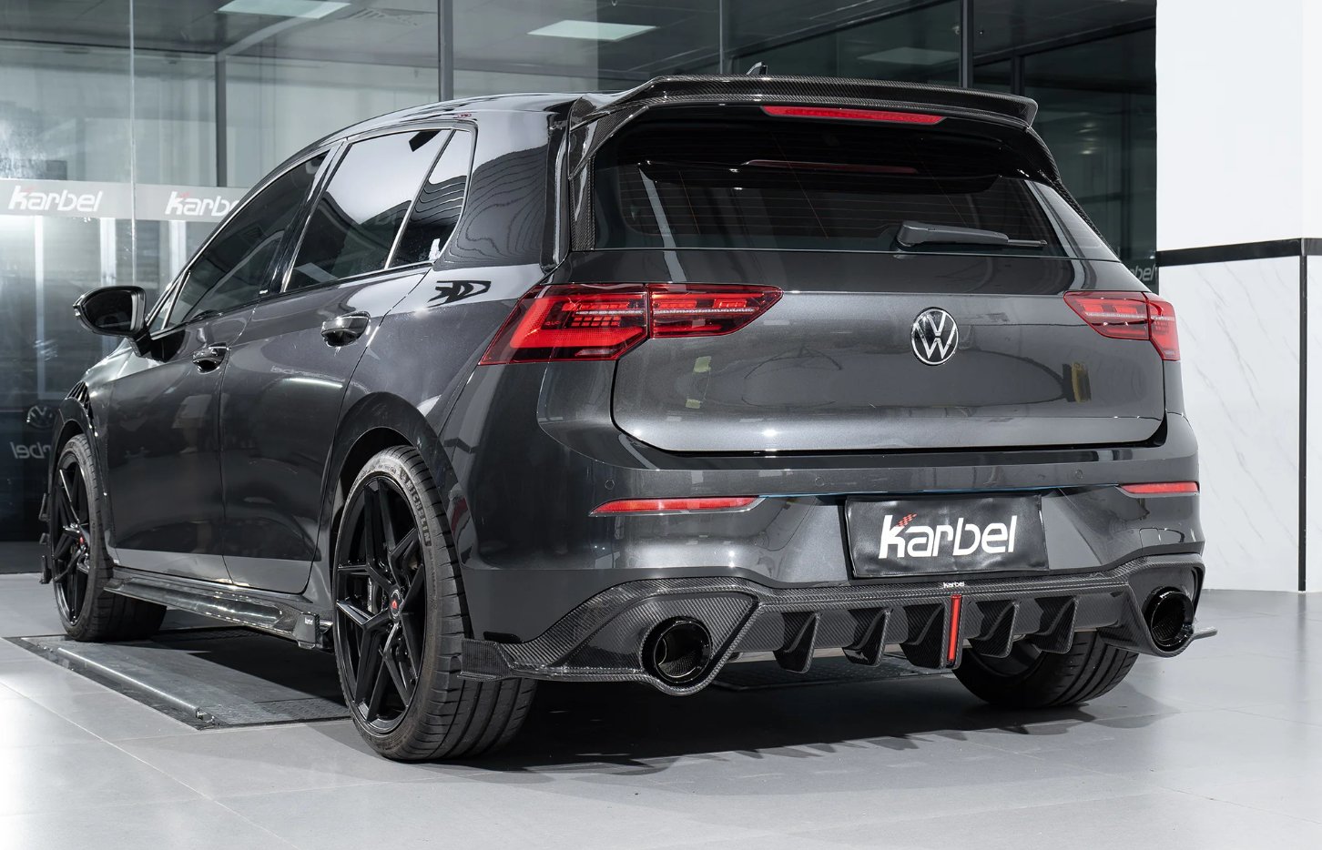 KARBEL - VOLKSWAGEN GTI MK8 CARBON FIBRE ROOF SPOILER - Aero Carbon UK