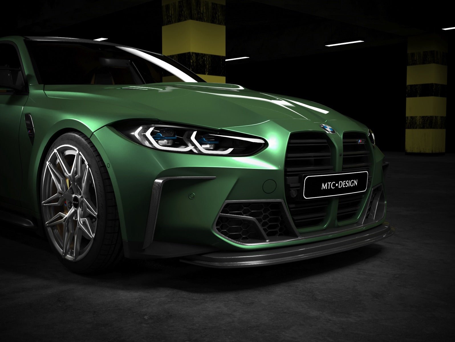 MTC DESIGN - BMW M3 G80 / M4 G82 DRY CARBON FIBRE FRONT LIP (STREET VERSION) - Aero Carbon UK