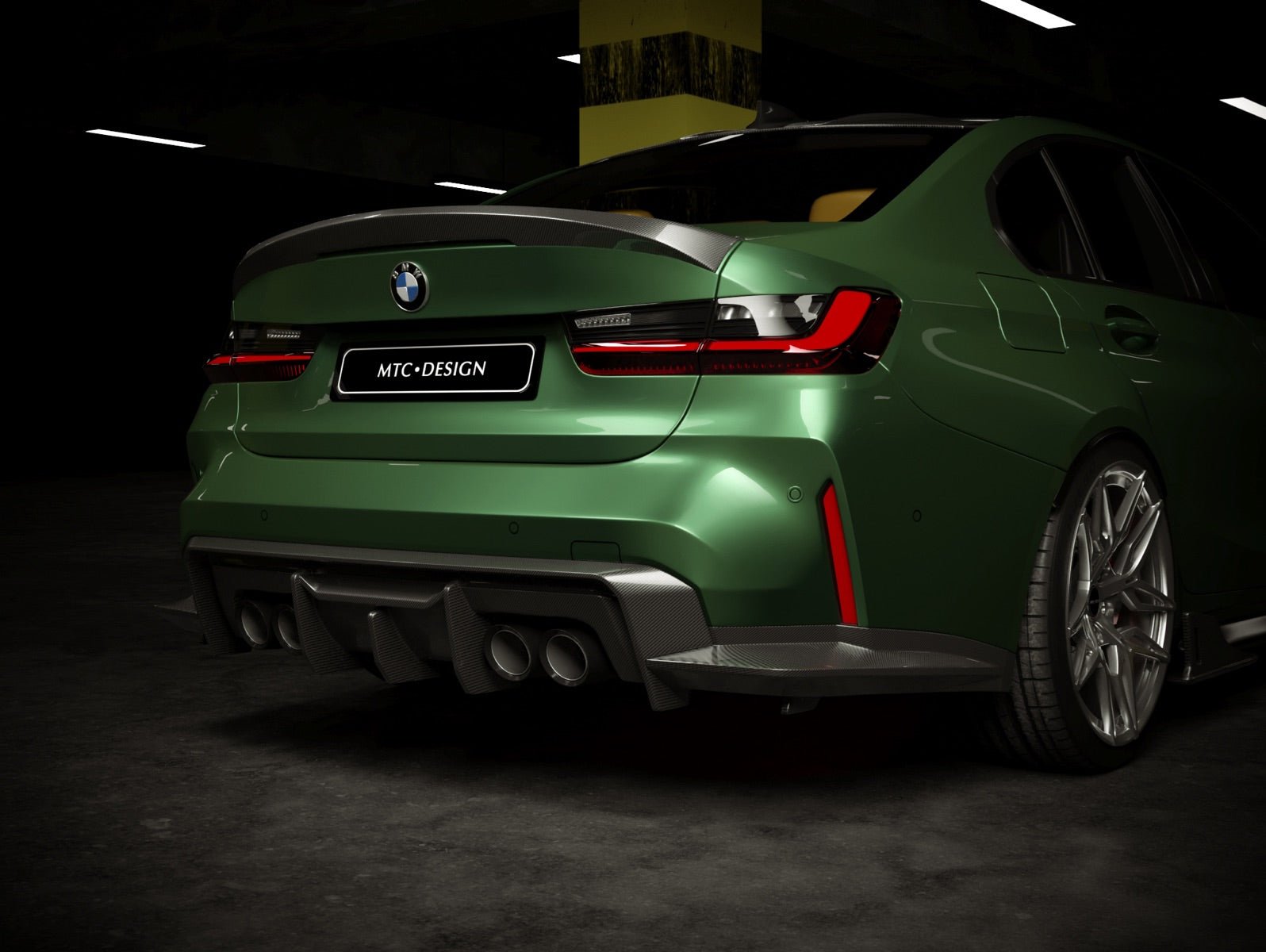 MTC DESIGN - BMW M3 G80 / M4 G82 DRY CARBON FIBRE REAR DIFFUSER (STREET VERSION) - Aero Carbon UK