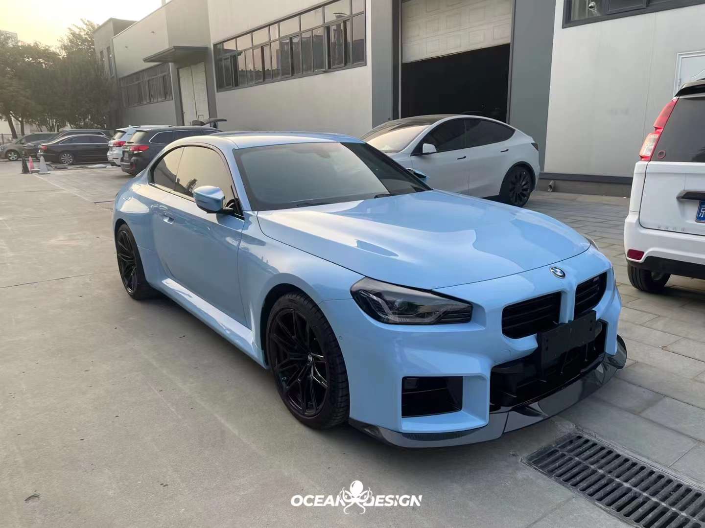 OCEAN DESIGN - BMW M2 G87 DRY CARBON FIBRE FRONT LIP - Aero Carbon UK