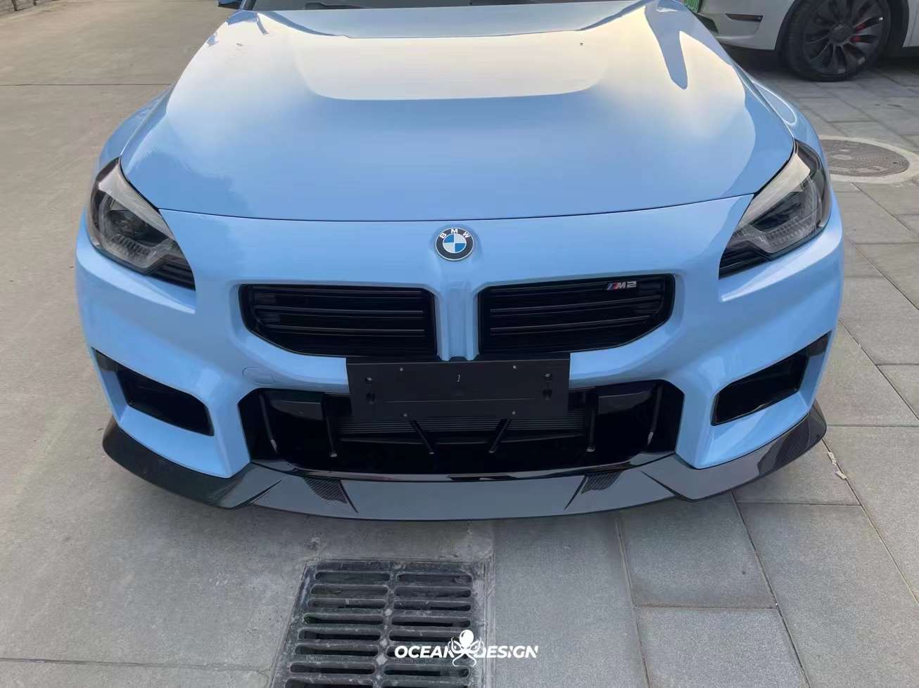 OCEAN DESIGN - BMW M2 G87 DRY CARBON FIBRE FRONT LIP - Aero Carbon UK