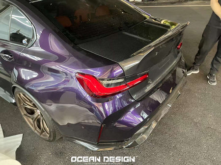 OCEAN DESIGN - BMW M3 G80 / 3 SERIES G20 DRY CARBON FIBRE REAR BOOT TRUNK LID COVER - Aero Carbon UK