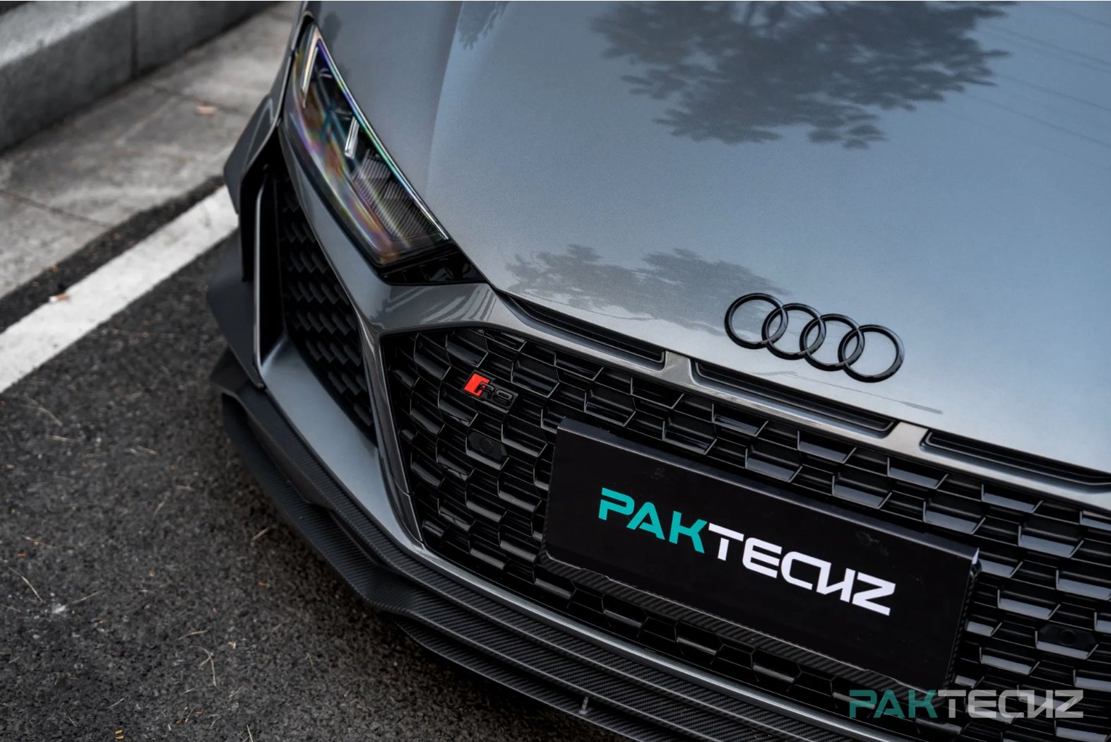 PAKTECHZ - AUDI R8 DRY CARBON FIBRE FRONT LIP - Aero Carbon UK