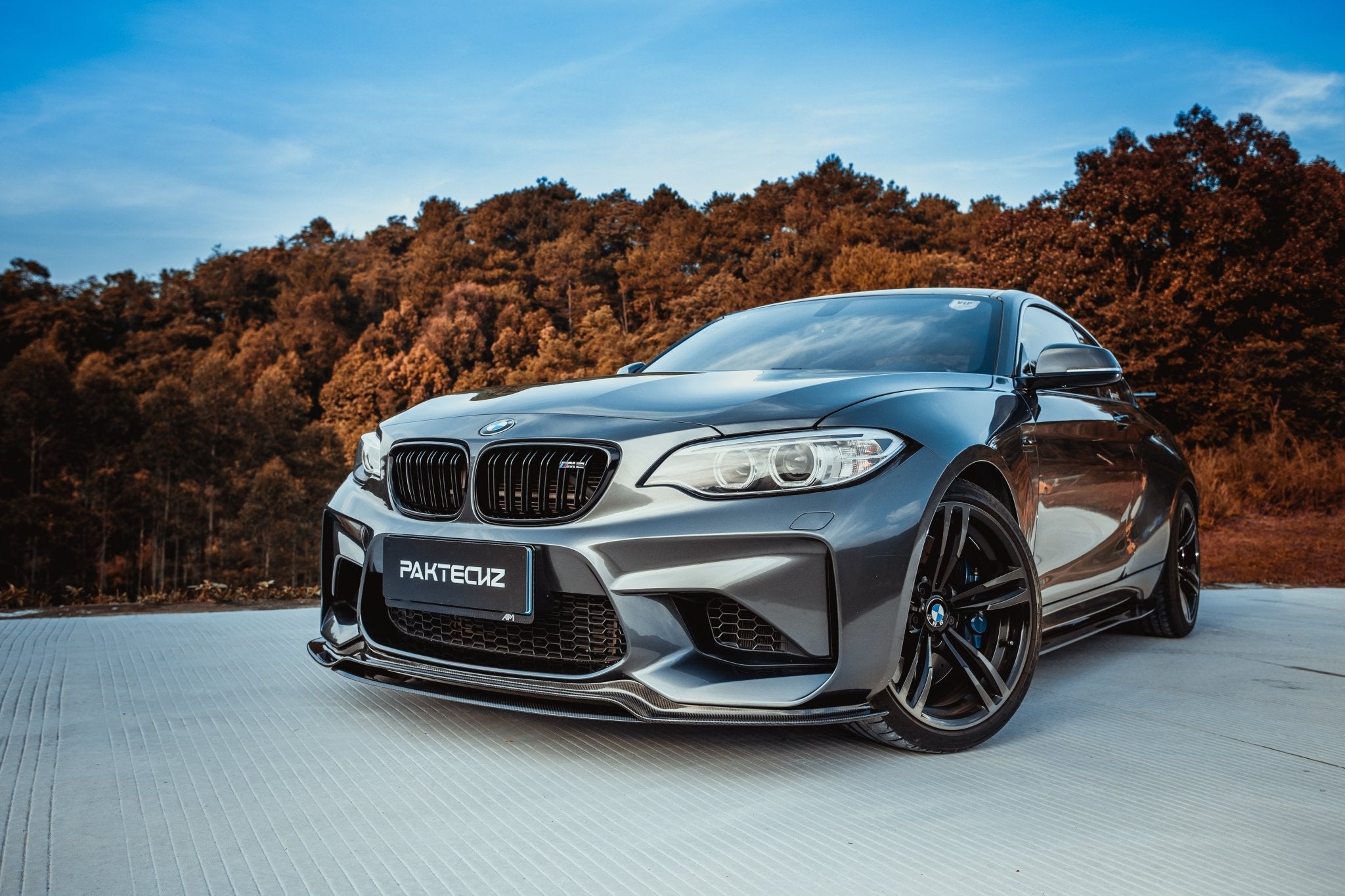 PAKTECHZ - BMW M2 F87 CARBON FIBRE FRONT LIP SPLITTER - Aero Carbon UK