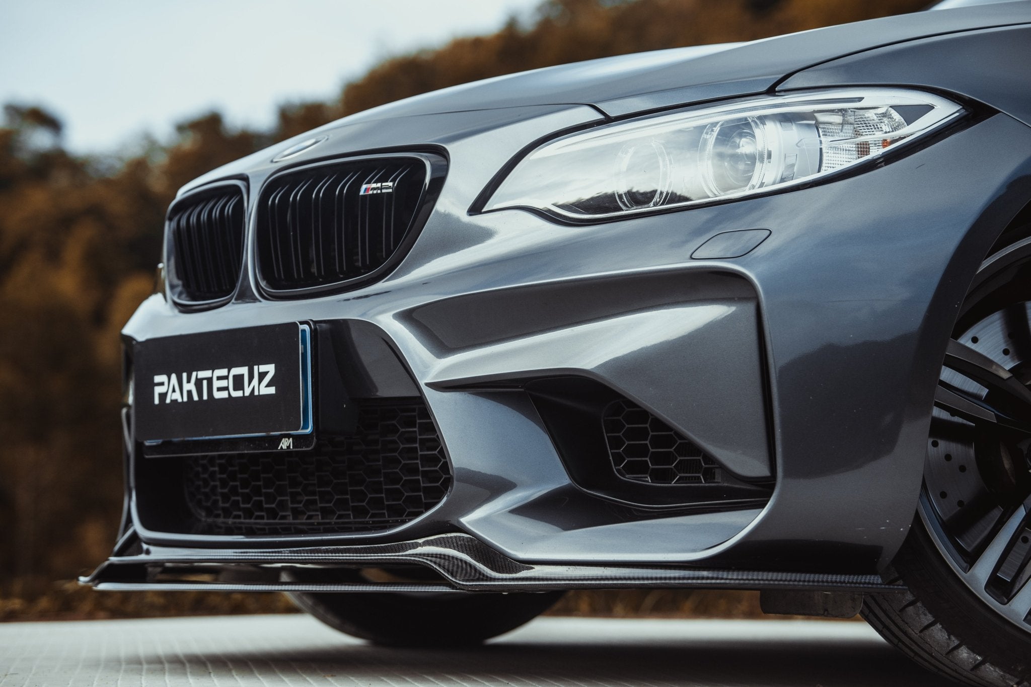 PAKTECHZ - BMW M2 F87 CARBON FIBRE FRONT LIP SPLITTER - Aero Carbon UK