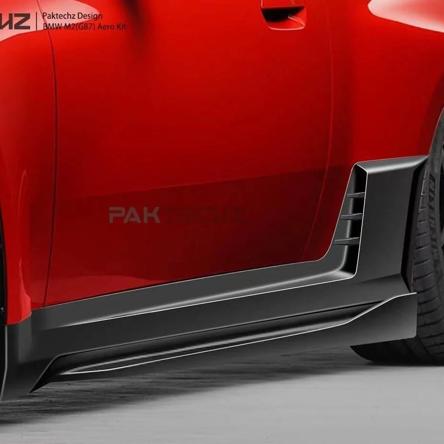 BMW M2 G87 DTD V3 DRY CARBON FIBER SIDE SKIRTS