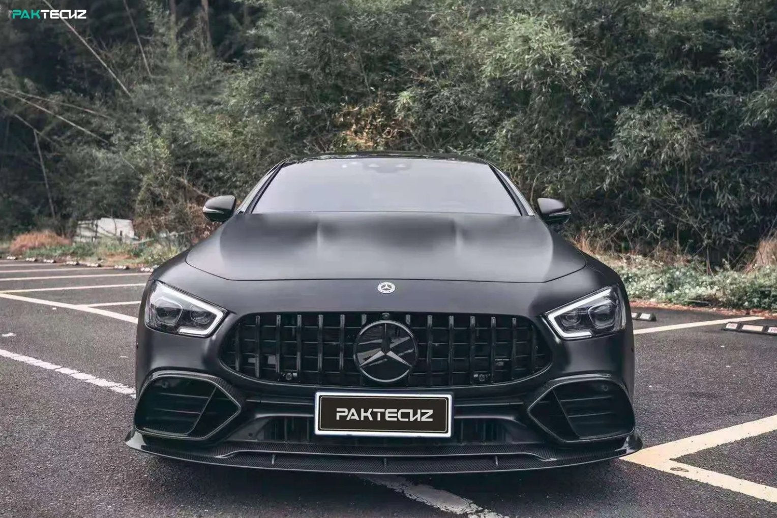 PAKTECHZ - MERCEDES BENZ AMG GT50 / GT53 DRY CARBON FIBRE FRONT LIP SPLITTER - Aero Carbon UK