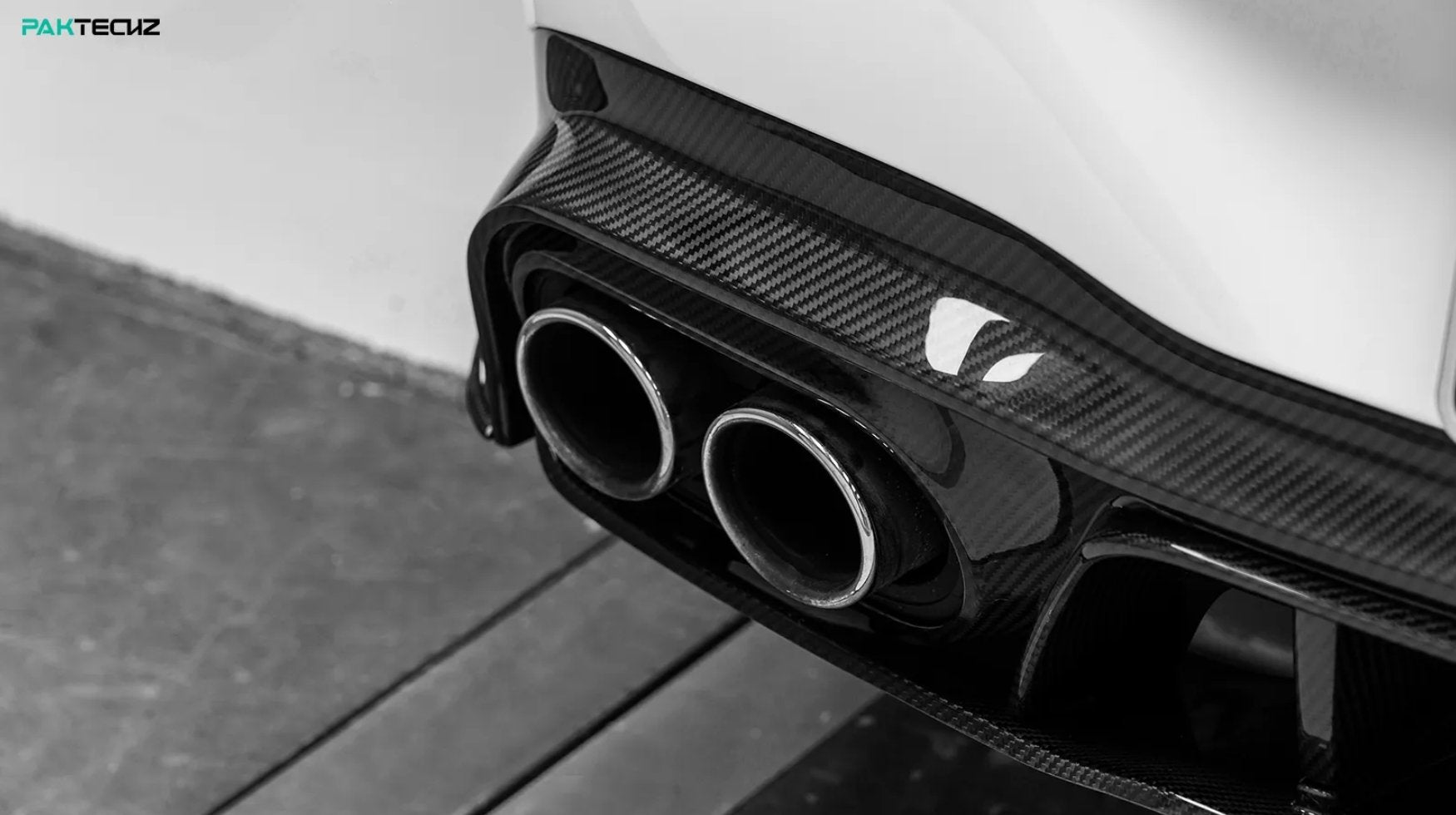 PAKTECHZ - MERCEDES BENZ CLA W118 DRY CARBON FIBRE REAR DIFFUSER - Aero Carbon UK