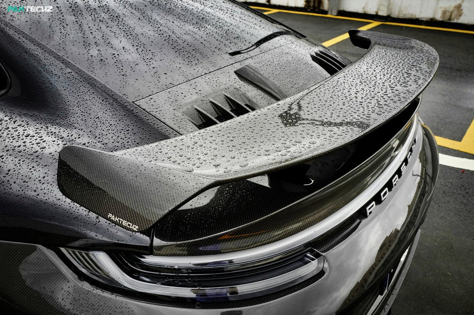 Brabus 992 Rear Spoiler PAKTECKZ - PORSCHE 992 TURBO S DRY CARBON FIBRE REAR SPOILER – Aero ...