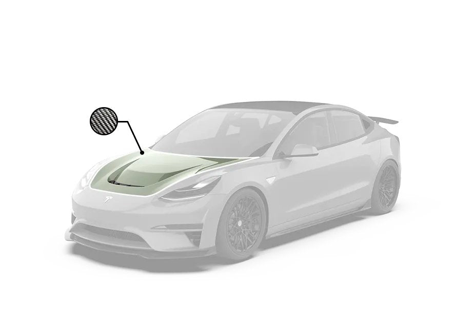 ROBOT - TESLA MODEL 3 CRYPTON HOOD BONNET - Aero Carbon UK