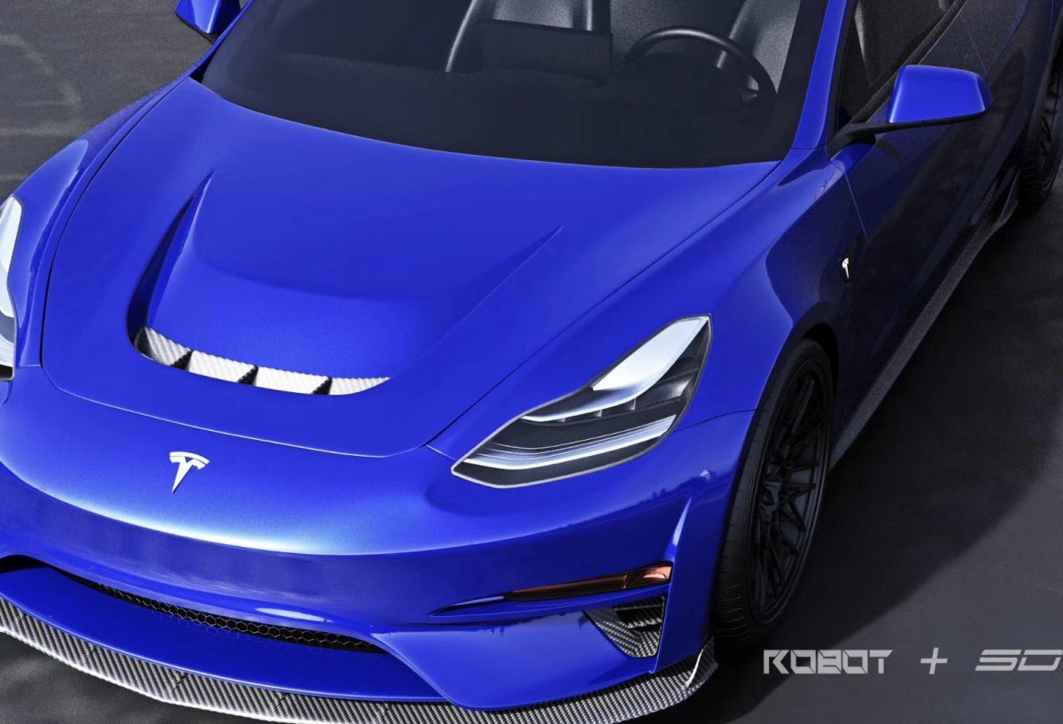 ROBOT - TESLA MODEL 3 CRYPTON HOOD BONNET - Aero Carbon UK