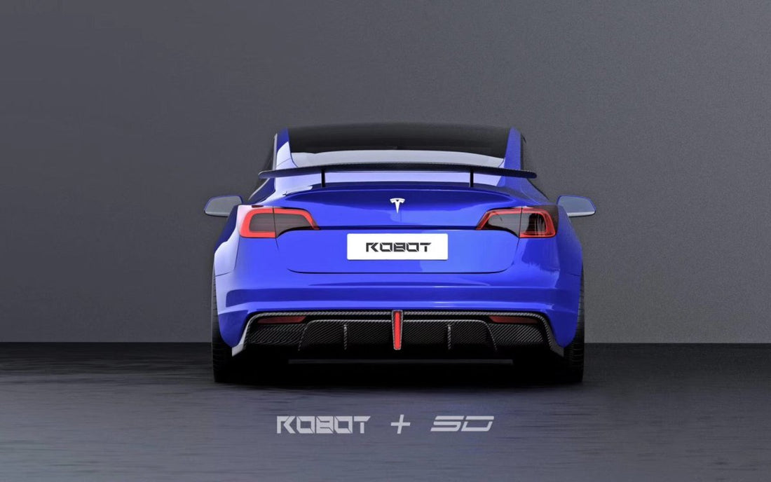 ROBOT - TESLA MODEL 3 CRYPTON REAR BUMPER AND REAR DIFFUSER – Aero ...