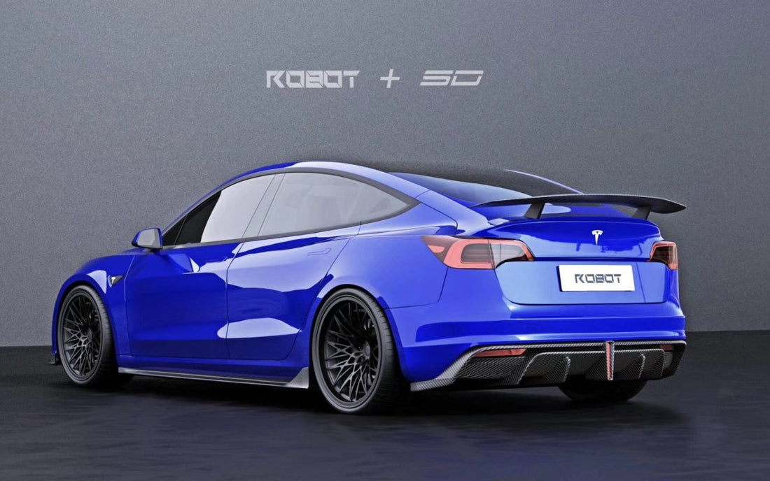 ROBOT - TESLA MODEL 3 CRYPTON REAR BUMPER AND REAR DIFFUSER – Aero ...