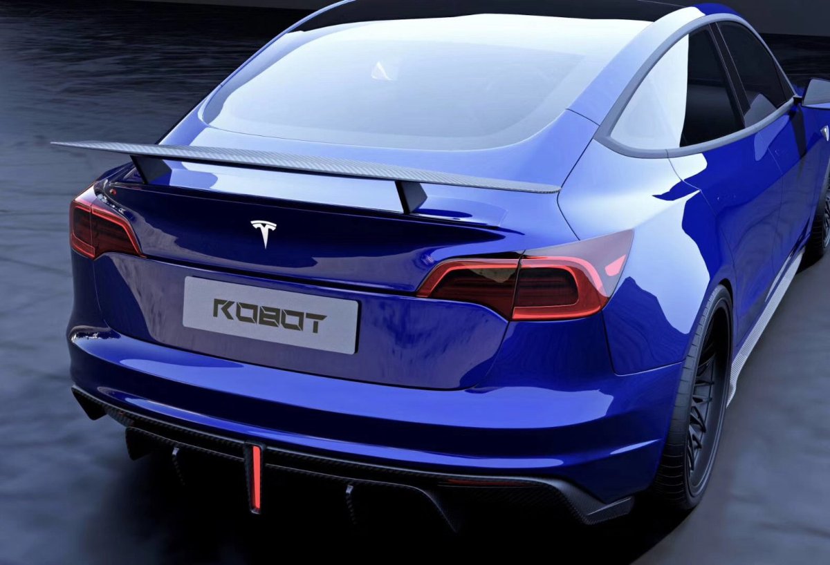 ROBOT - TESLA MODEL 3 CRYPTON REAR SPOILER WING - Aero Carbon UK