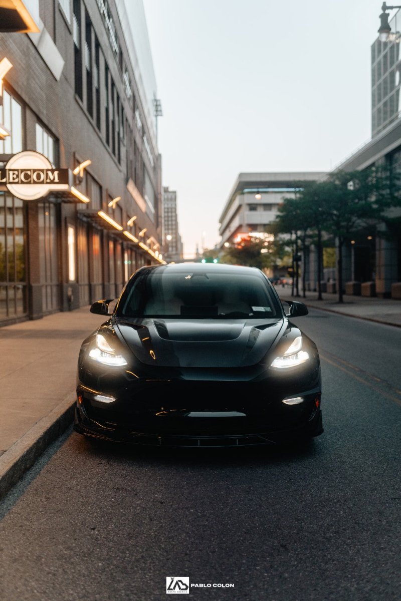 ROBOT - TESLA MODEL 3 HACKER HOOD BONNET V1 - Aero Carbon UK