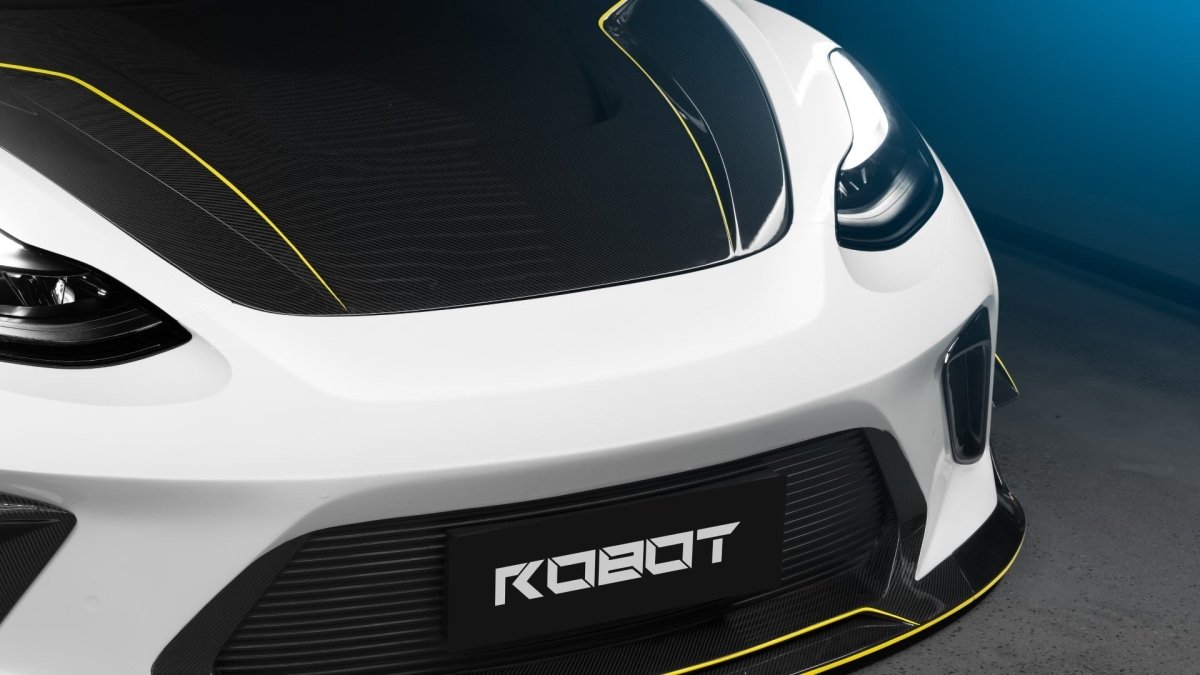 ROBOT - TESLA MODEL 3 HACKER NARROW BODY FRONT BUMPER AND FRONT LIP - Aero Carbon UK