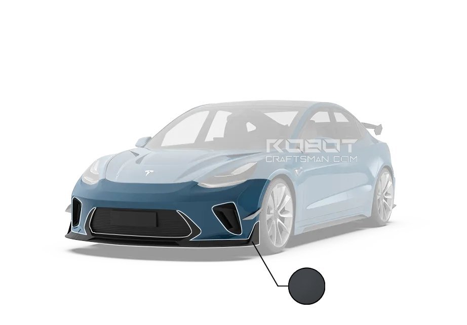 ROBOT - TESLA MODEL 3 HACKER NARROW BODY FRONT BUMPER AND FRONT LIP - Aero Carbon UK