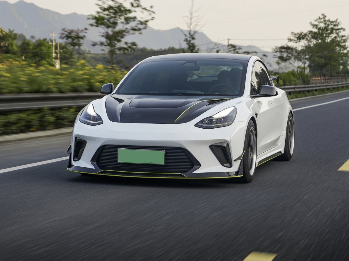 ROBOT - TESLA MODEL 3 HACKER NARROW BODY FRONT BUMPER AND FRONT LIP - Aero Carbon UK