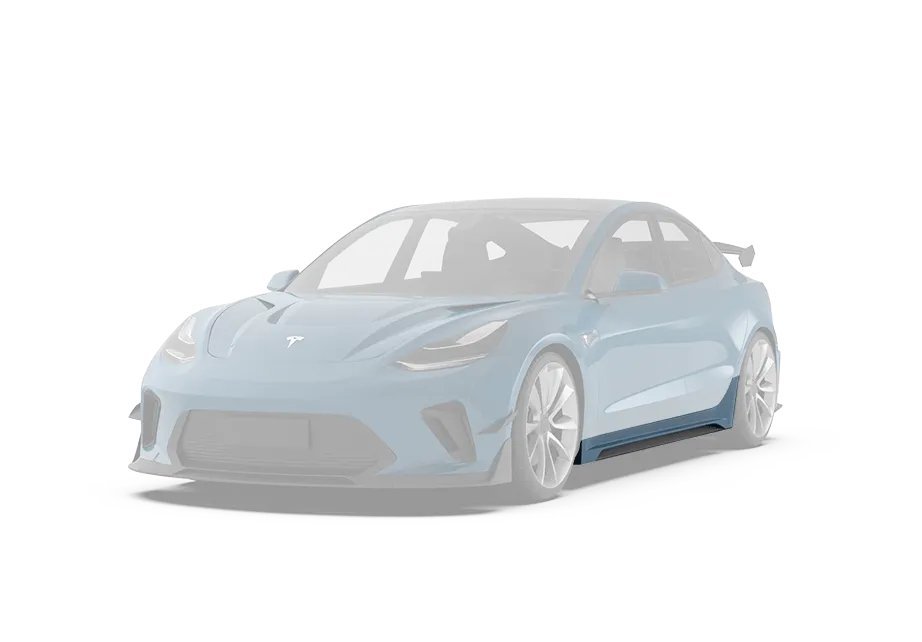 ROBOT - TESLA MODEL 3 HACKER NARROW BODY SIDE SKIRTS - Aero Carbon UK