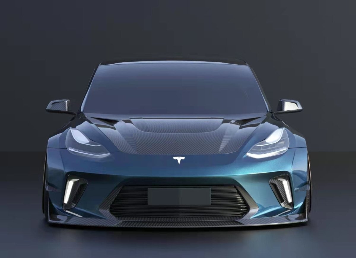 ROBOT - TESLA MODEL 3 HACKER WIDEBODY FULL BODY KIT - Aero Carbon UK