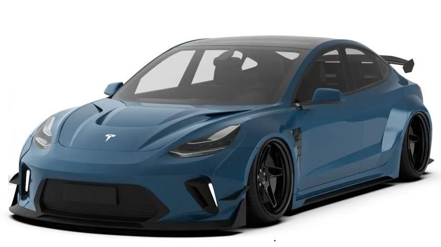 ROBOT - TESLA MODEL 3 HACKER WIDEBODY FULL BODY KIT - Aero Carbon UK