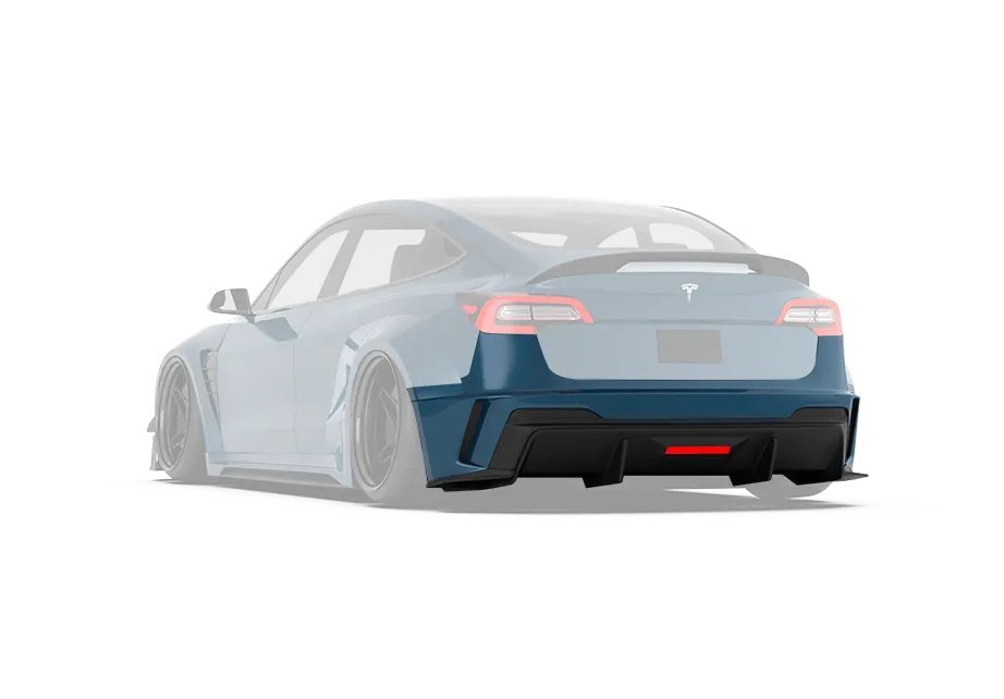 ROBOT - TESLA MODEL 3 HACKER WIDEBODY REAR BUMPER AND REAR DIFFUSER - Aero Carbon UK