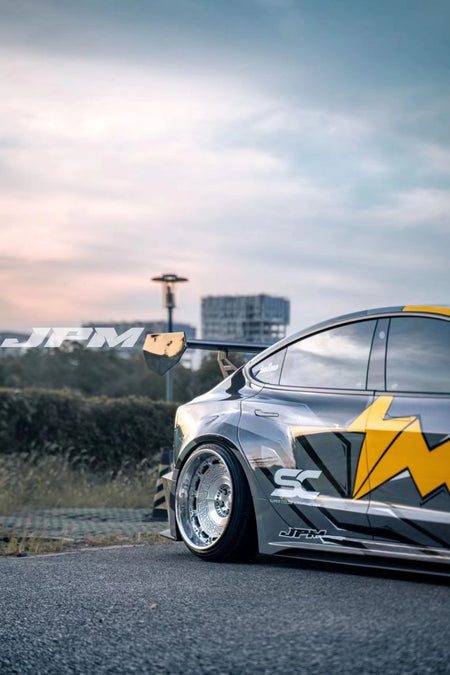 ROBOT - TESLA MODEL 3 HACKER WIDEBODY REAR BUMPER AND REAR DIFFUSER - Aero Carbon UK