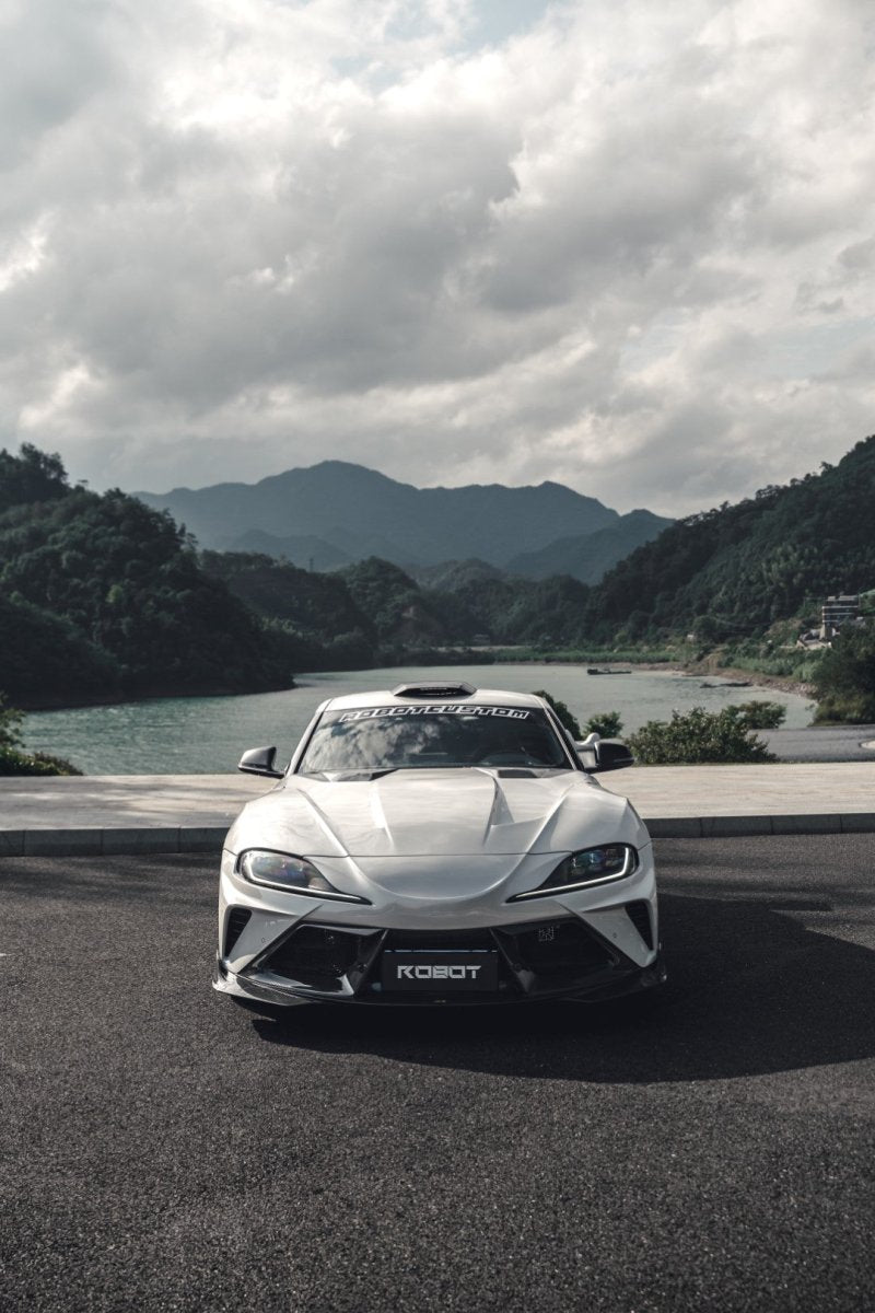 ROBOT - TOYOTA GR SUPRA "ALERION" NARROW BODY FRONT BUMPER & LIP - Aero Carbon UK