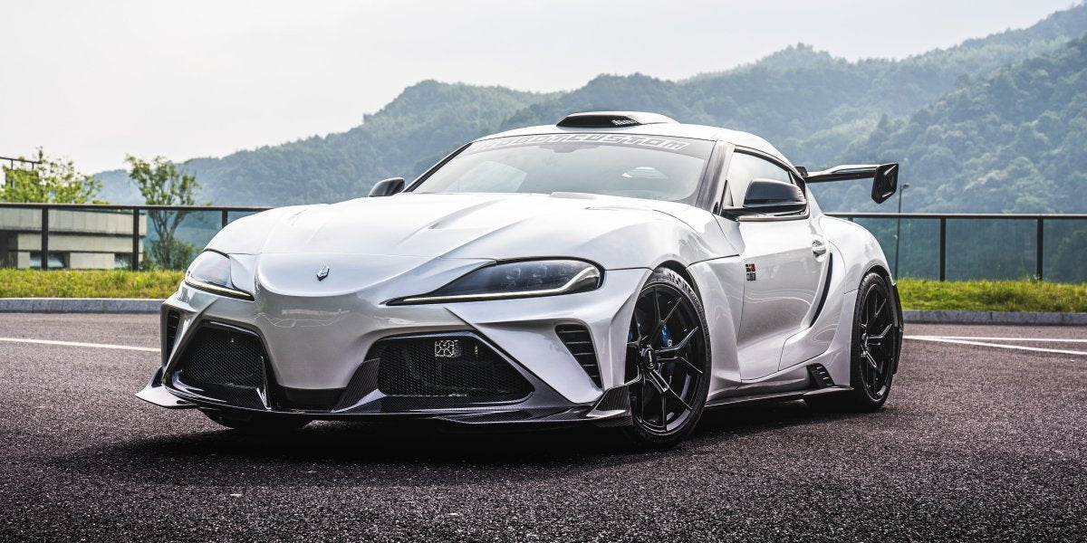 ROBOT - TOYOTA GR SUPRA "HYPERION" ACTIVE AERO ROOF SCOOP & REAR LOUVERS & GT WING - Aero Carbon UK