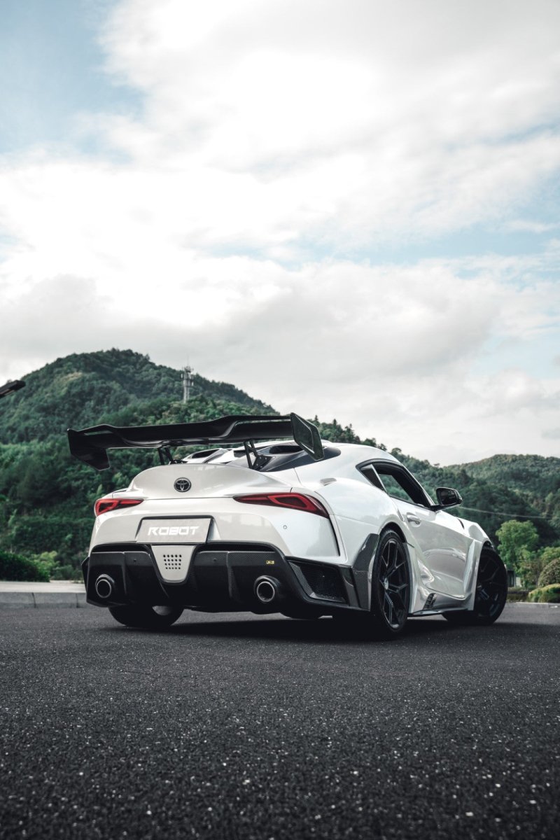 ROBOT - TOYOTA GR SUPRA "HYPERION" ACTIVE AERO ROOF SCOOP & REAR LOUVERS & GT WING - Aero Carbon UK