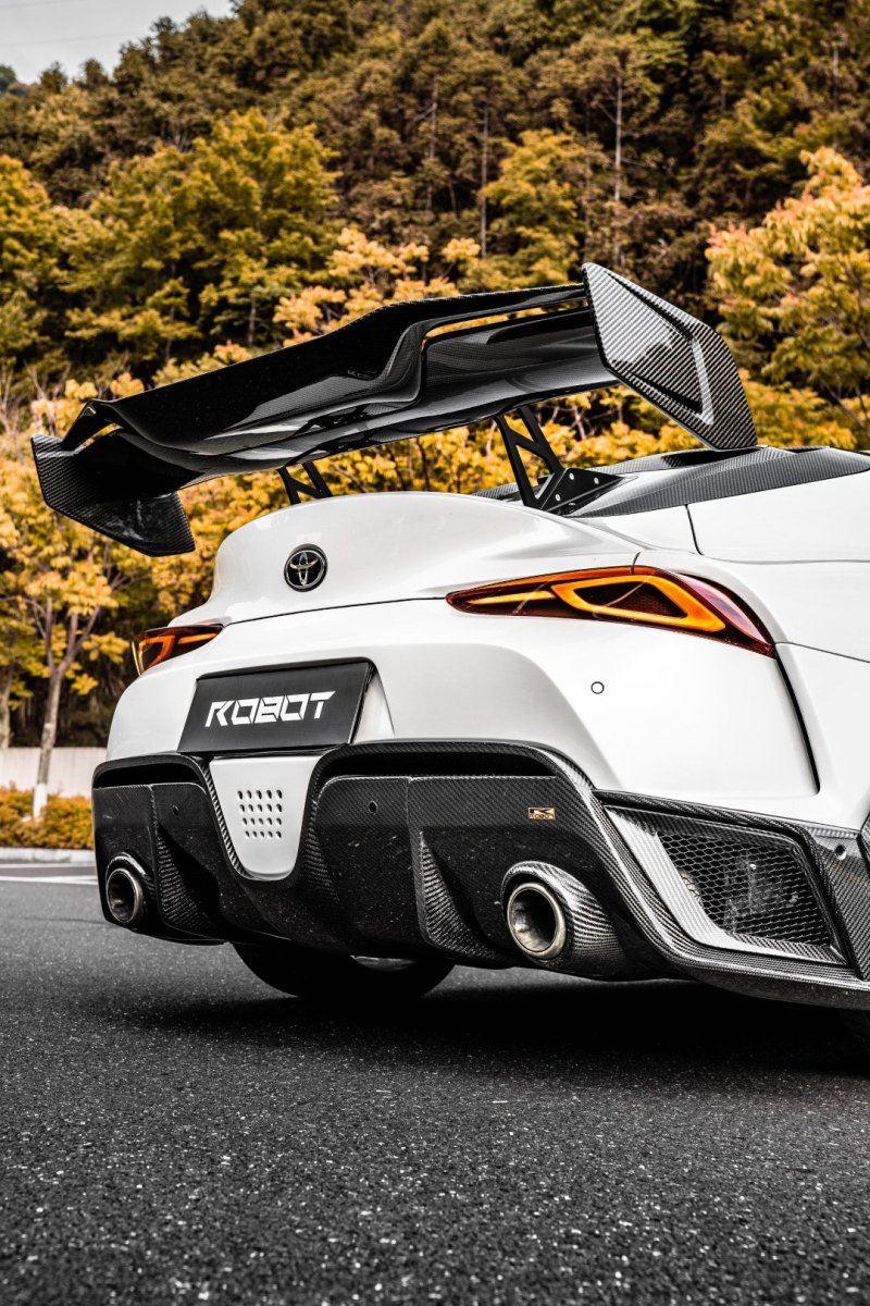 ROBOT - TOYOTA GR SUPRA "HYPERION" ACTIVE AERO ROOF SCOOP & REAR LOUVERS & GT WING - Aero Carbon UK