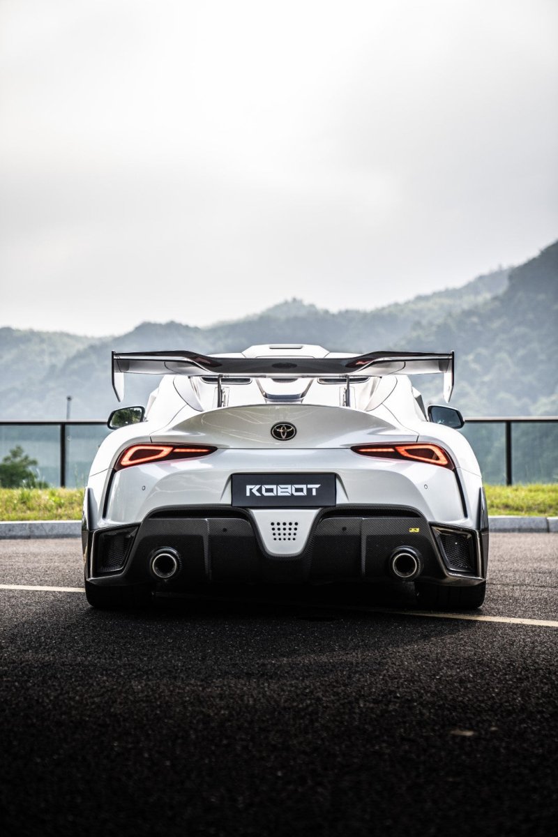 ROBOT - TOYOTA GR SUPRA "HYPERION" ACTIVE AERO ROOF SCOOP & REAR LOUVERS & GT WING - Aero Carbon UK