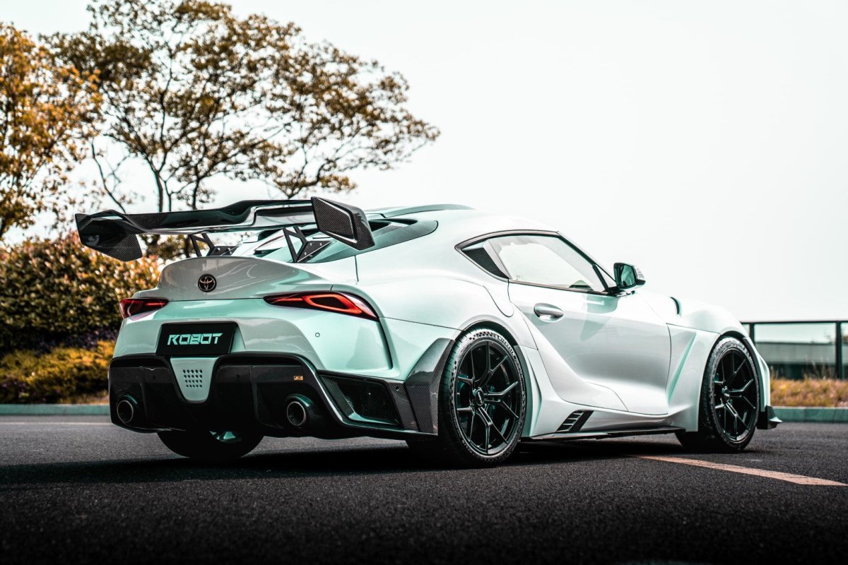 ROBOT - TOYOTA GR SUPRA "HYPERION" ACTIVE AERO ROOF SCOOP & REAR LOUVERS & GT WING - Aero Carbon UK