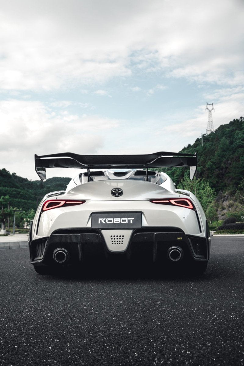 ROBOT - TOYOTA GR SUPRA "HYPERION" ACTIVE AERO ROOF SCOOP & REAR LOUVERS & GT WING - Aero Carbon UK