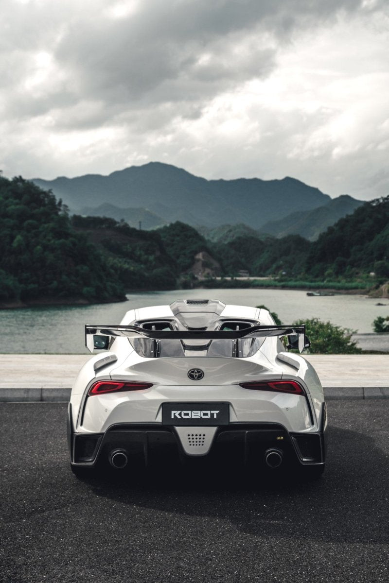 ROBOT - TOYOTA GR SUPRA "HYPERION" ACTIVE AERO ROOF SCOOP & REAR LOUVERS & GT WING - Aero Carbon UK