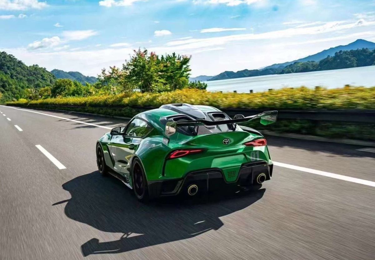 ROBOT - TOYOTA GR SUPRA "HYPERION" ACTIVE AERO ROOF SCOOP & REAR LOUVERS & GT WING - Aero Carbon UK