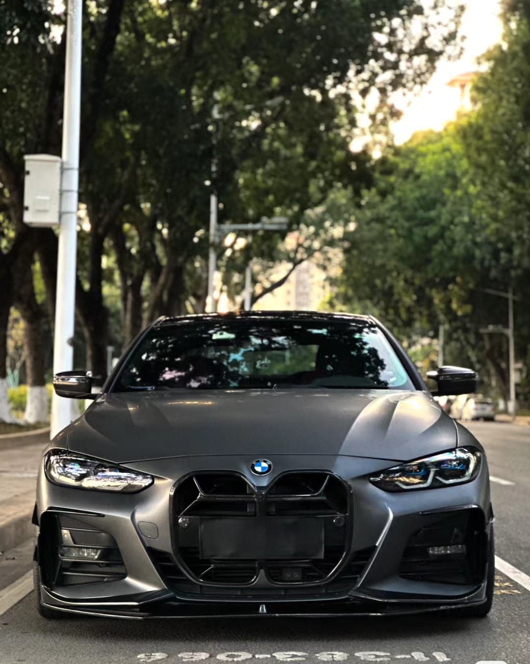 SOOQOO - BMW 4 SERIES G22 DRY CARBON FIBRE FRONT FOG LIGHT OVERLAYS - Aero Carbon UK