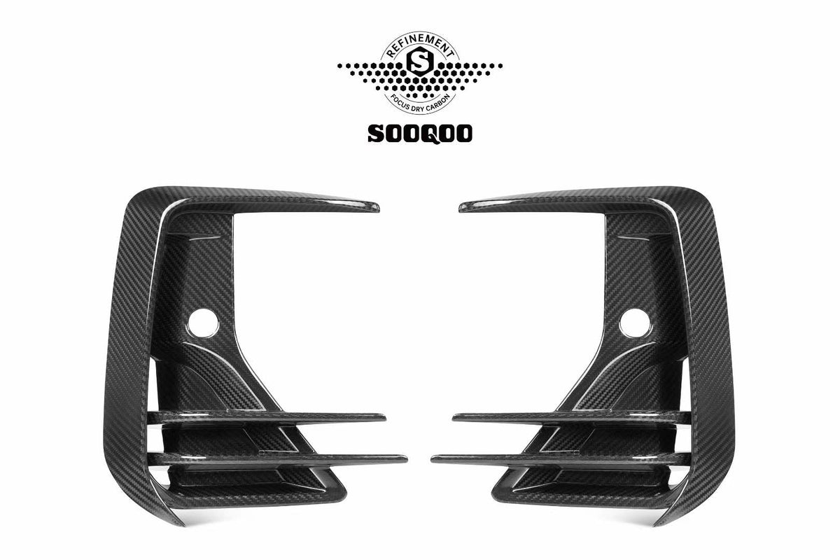 SOOQOO - BMW IX3 G08 DRY CARBON FRONT CANARDS - Aero Carbon UK