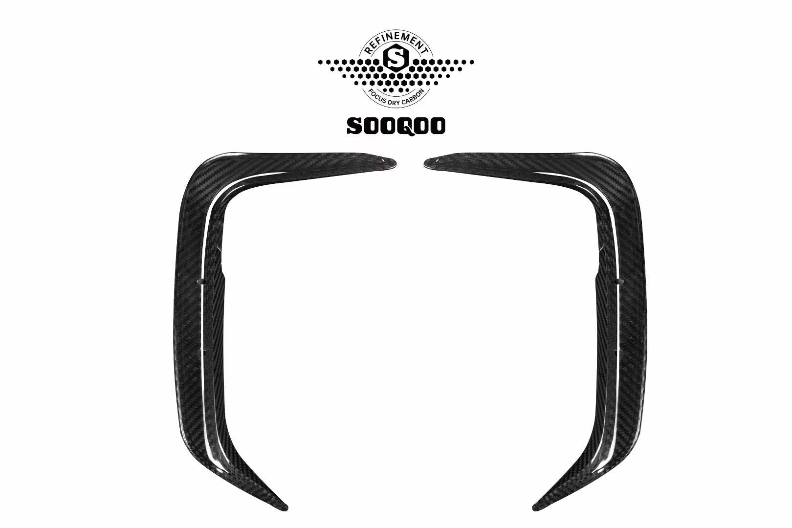 SOOQOO - BMW IX3 G08 DRY CARBON REAR CANARDS - Aero Carbon UK