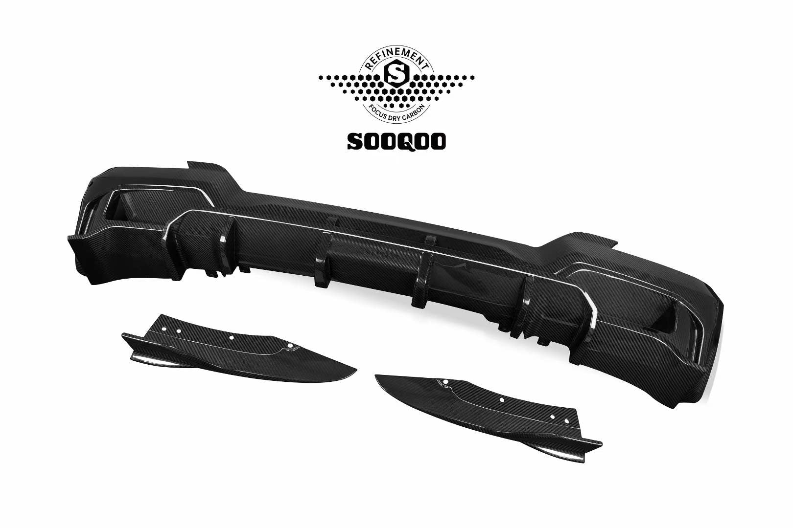 SOOQOO - BMW IX3 G08 DRY CARBON REAR DIFFUSER - Aero Carbon UK