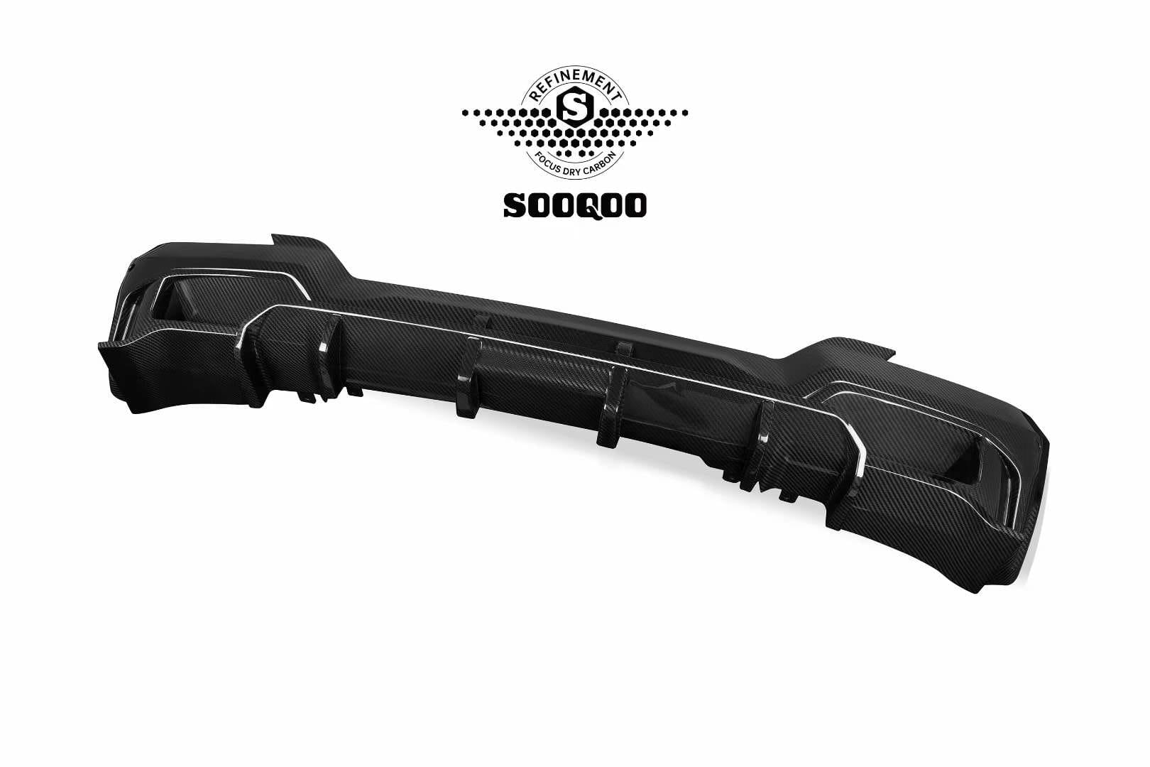 SOOQOO - BMW IX3 G08 DRY CARBON REAR DIFFUSER - Aero Carbon UK